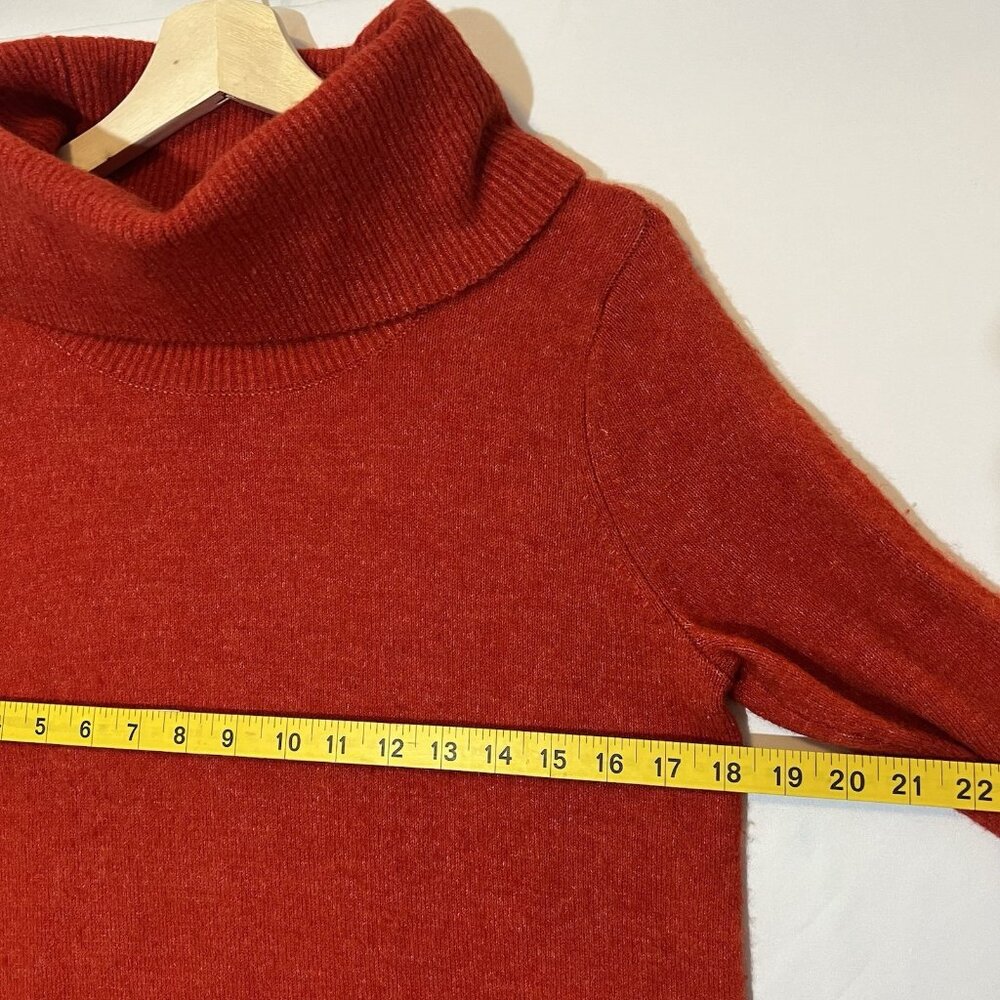 Loft Women’s Sweater Turtleneck Red Small Size Long Sleeves Winter Christmas - Picture 7 of 8